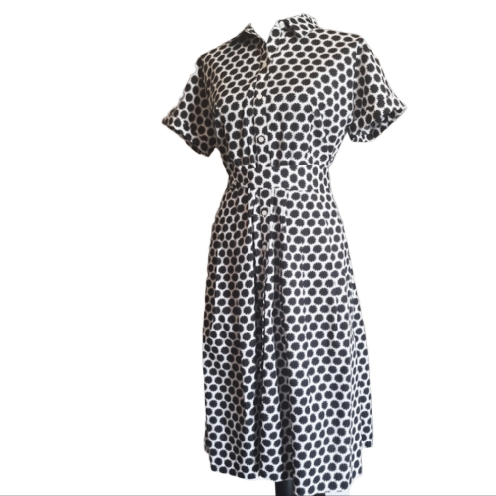 Talbots Polka Dot Button Front Shirtdress / Dress 6 Petite